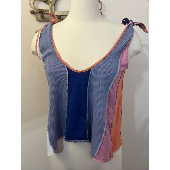 Free People Carousel Multi Stripe Swing Tank Top CS - Picture 1 of 6